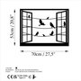 Wallity Birds in Front Of The Window - 1 Escultura de pared de metal negra